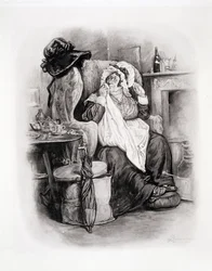 Mrs. Gamp, Thomas Archer „Charles Dickens: Egy pletyka az életéről” című művéből, 1894 körül.